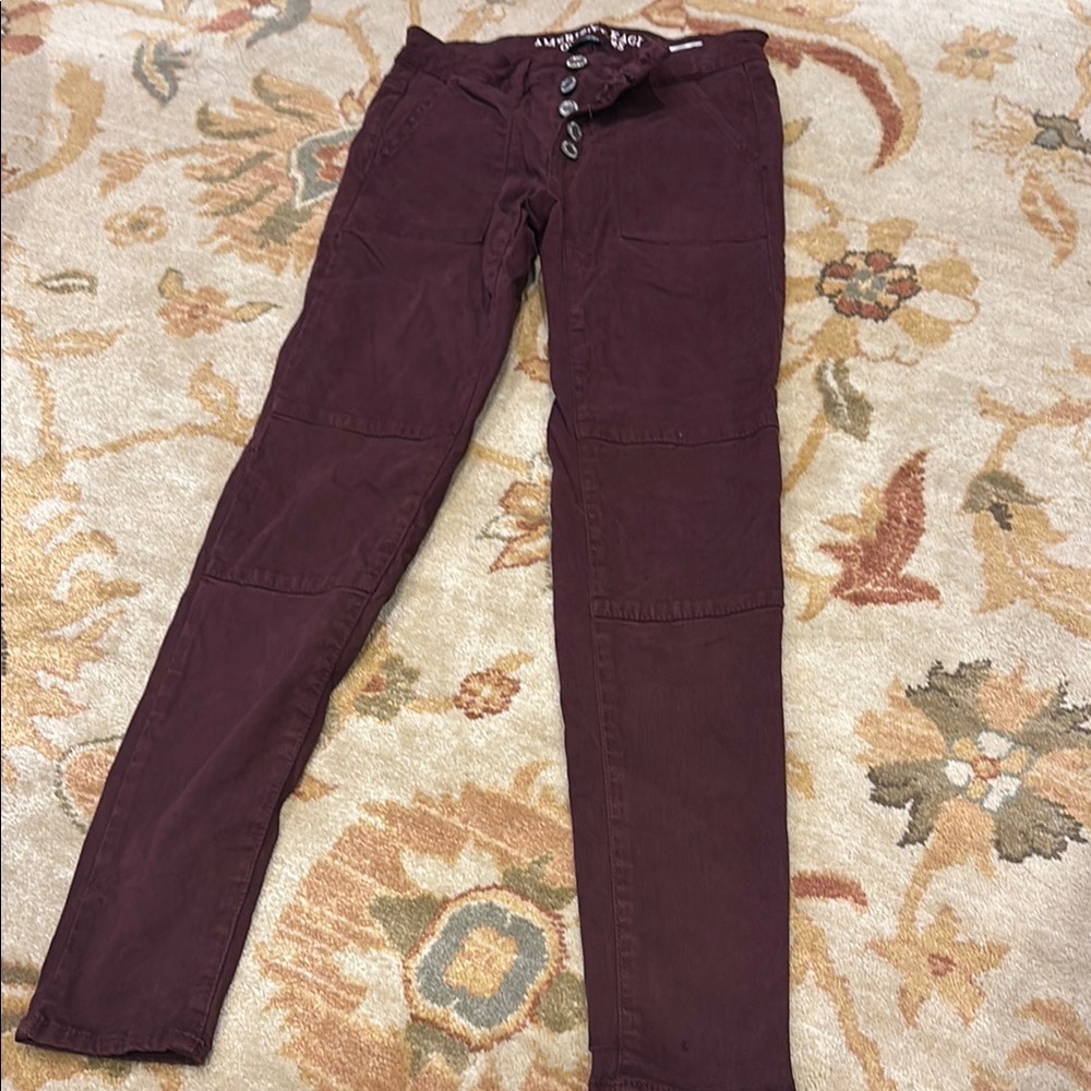 AE Women's Burgundy Jeans